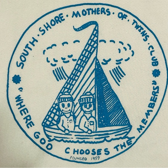 Vintage 90s Graphic Sweatshirt Mothers Of Twins Club Lee Heavyweight Made In USA - Picture 2 of 7